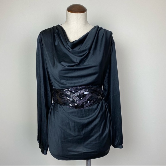 Vintage Tops - Vintage Ms. Tops California 70s Drape Neck Top